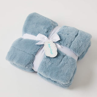 Pilbeam Living Muse Faux Fur Super Soft Baby Blanket-Cottage Blue