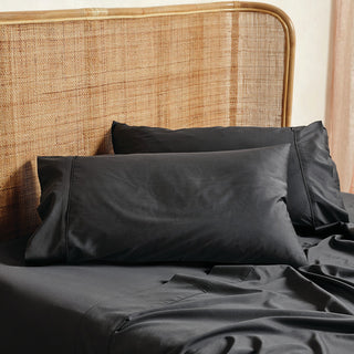 Nara Bamboo Cotton 400TC Sheet Set CHARCOAL by LINEN HOUSE
