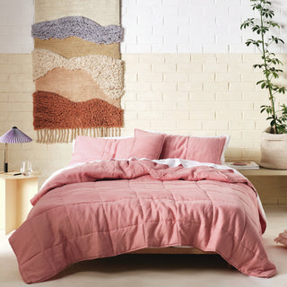 Nimes Rosette Linen Coverlet by Linen House