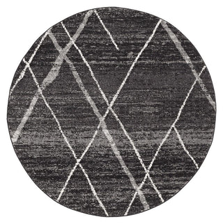 Oasis 452 Round Rug (Charcoal) by Rug Culture