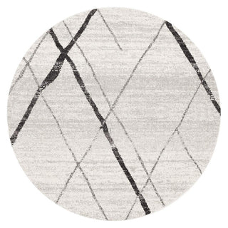 Oasis 452 Round Rug (Grey) by Rug Culture