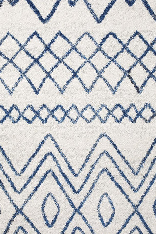 Oasis 453 Rug (White Blue) by Rug Culture