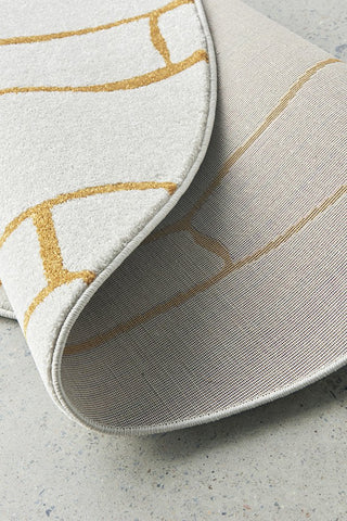 Paradise Amy Round Rug (Gold) by Rug Culture