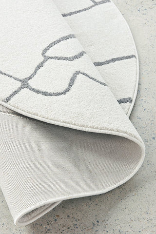 Paradise Amy Round Rug (Grey) by Rug Culture