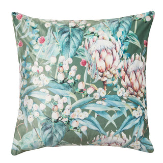 Tasman Olive european Pillowcase by Logan and Mason Platinum