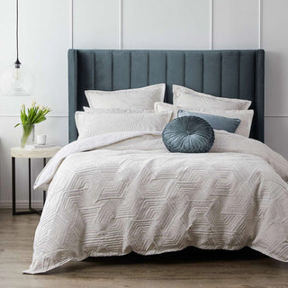 Bree Silver Quilt Cover Set by Private Collection