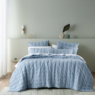 Langston Blue Comforter Set by Bianca
