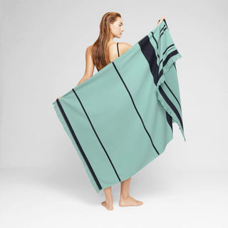 Reef Water Iced Aqua Beach Towel by Sheridan