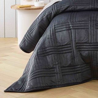 Dayton Coverlet Set Range Charcoal by Bianca