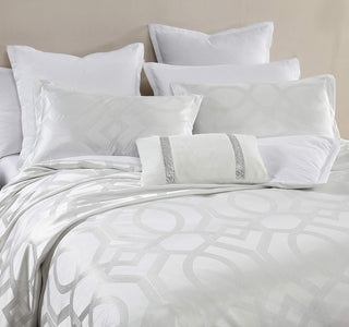 Seville Snow European Pillowcase by Logan and Mason Platinum