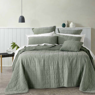 Geraldton Coverlet Set Range Olive by Bianca