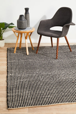 Skandi 300 Rug (Black) by Rug Culture