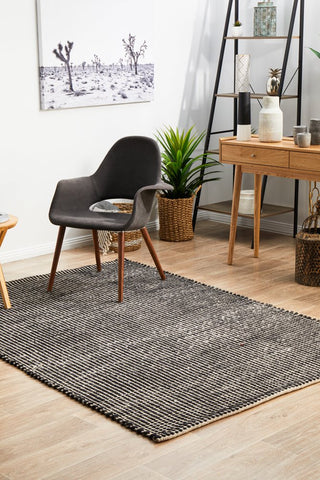 Skandi 300 Rug (Black) by Rug Culture