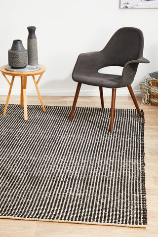 Skandi 300 Rug (Black) by Rug Culture