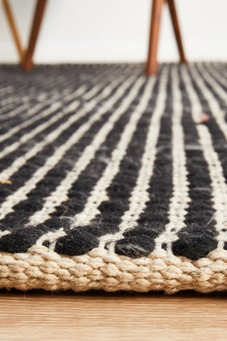 Skandi 300 Rug (Black) by Rug Culture