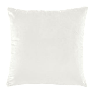 Vivid Coordinates Velvet 43x43cm Filled Cushion Ivory by Bianca