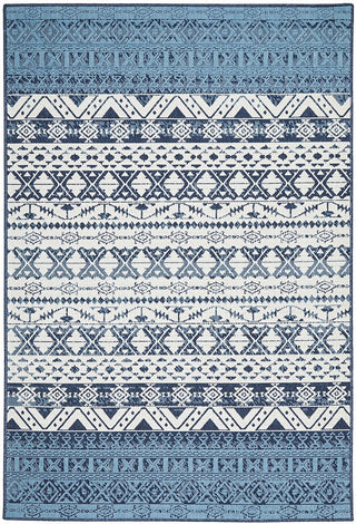 Seaside 3333 Rectangle Rug (White Blue) by Rug Culture