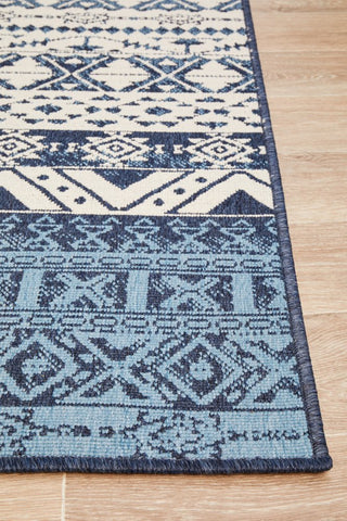 Seaside 3333 Rectangle Rug (White Blue) by Rug Culture