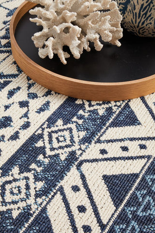 Seaside 3333 Rectangle Rug (White Blue) by Rug Culture
