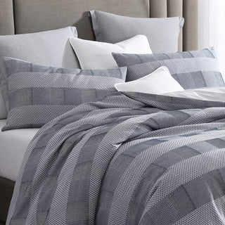 Subi Navy Quilt Cover Set by Private Collection