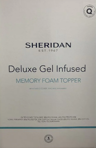 Deluxe Cooling Gel Infused Memory Foam Topper by Sheridan