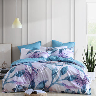 Teagan Lilac Quilt Cover Set by Logan & Mason