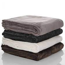 Ultra Soft Velvet Blanket | Throw Rug 350gsm CHOCOLATE by Bianca