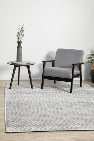 York Alice Rug (Silver) by Rug Culture