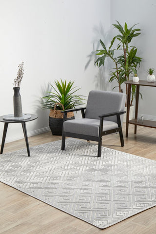 York Alice Rug (Silver) by Rug Culture