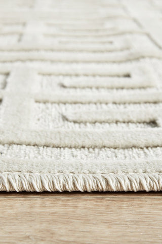 York Brenda Runner Rug (Natural White) by Rug Culture