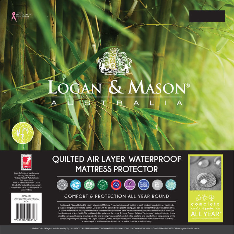 Quilted Air Layer Waterproof Mattress Protectors by Logan and Mason