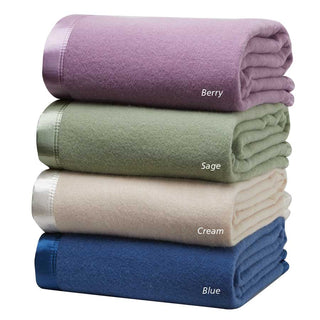 Merino Wool Blanket 375gsm BLUE by Alastairs