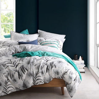 Bahama Silver Quilt Cover Set by Logan and Mason Platinum