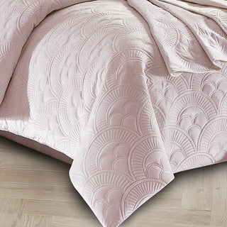 Mystique BLUSH Quilt Cover Set by Concierge