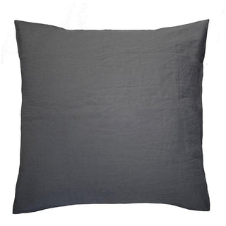 Linen European Pillowcase - Charcoal (ea) by Bambury