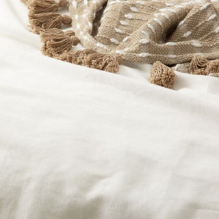 Renee Taylor Cavallo Stone Washed 100% Linen Quilt Cover Set White