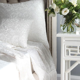 Claudine White European Pillowcase by Private Collection