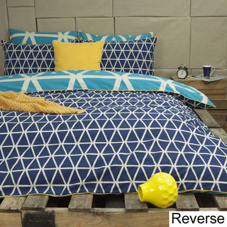 Cronombie Navy Quilt Cover Set reverse