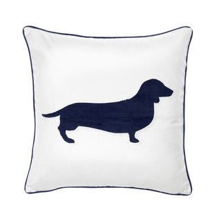 Daschund Coordinate Velvet Cushion 43 x 43cm by Bianca