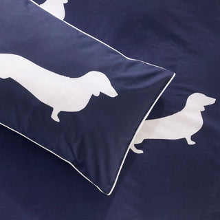 Dachshund Indigo Quilt Cover Set by Bianca