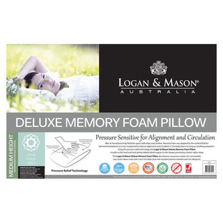 Deluxe Memory Foam Pillow by Logan and Mason