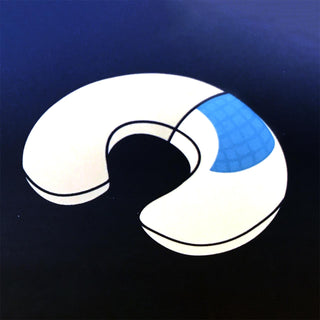 DUNLOPILLO Gel Memory Foam Neck Travel Pillow