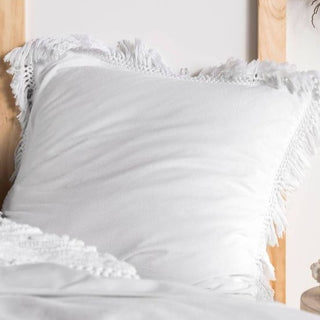 Queenscliff White European Pillowcase by Linen House