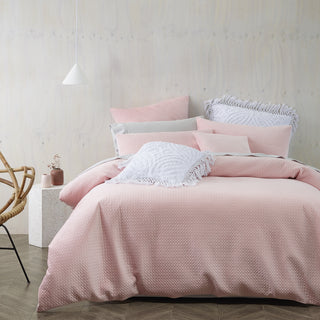 Elin Quilt Cover Set Range Dusty Pink