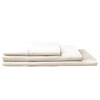 400TC Egyptian Cotton Sateen VANILLA Individual Flat Sheet or Fitted Sheet by Logan & Mason