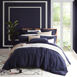 Fitzroy Navy Quilt Cover Set