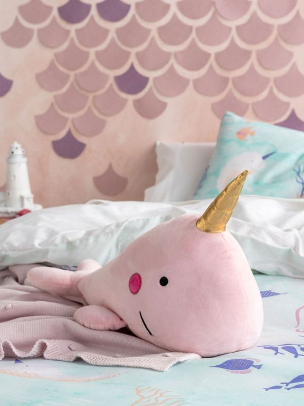 Nelly Narwhal Novelty Cushion by Hiccups Planet Linen