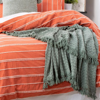 Hudson Vintage Washed Cotton Chenille Paprika Quilt Cover Set by Renee Taylor