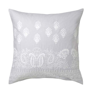 Kamala Silver European Pillowcase by Logan and Mason Platinum
