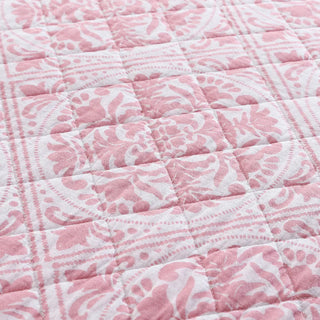 Ayla Dusted Rose Cotton Coverlet Set by Laura Ashley